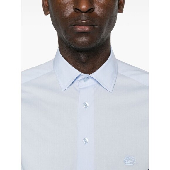 Etro Tailored Long-Sleeved Shirt In Clear Blue - NWT - Picture 4 of 4